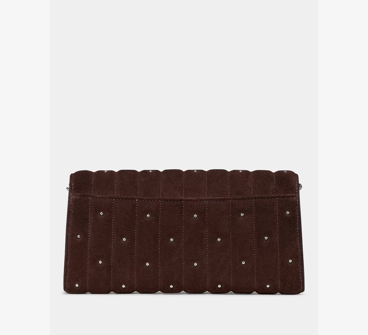 [WEB EXCLUSIVE][INCOMING ETA 30 DAYS] kate Spade Scarlett Quilted Suede Wallet On Chain in Hot Fudge (KP362)