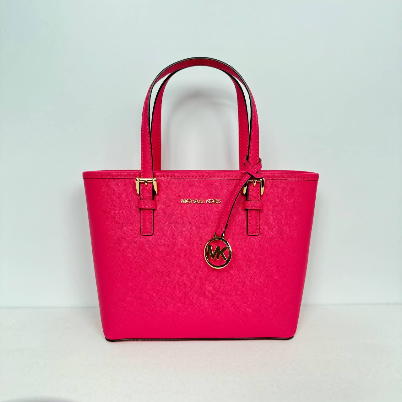 MK Jet Set Travel Extra-Small Carryall Convertible TZ Tote in Electric Pink (35T9GTVT0L)