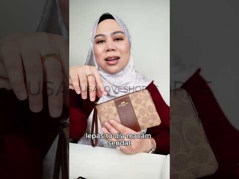 Coach Bag Malaysia | COACH Corner Zip Wristlet In Signature Canvas