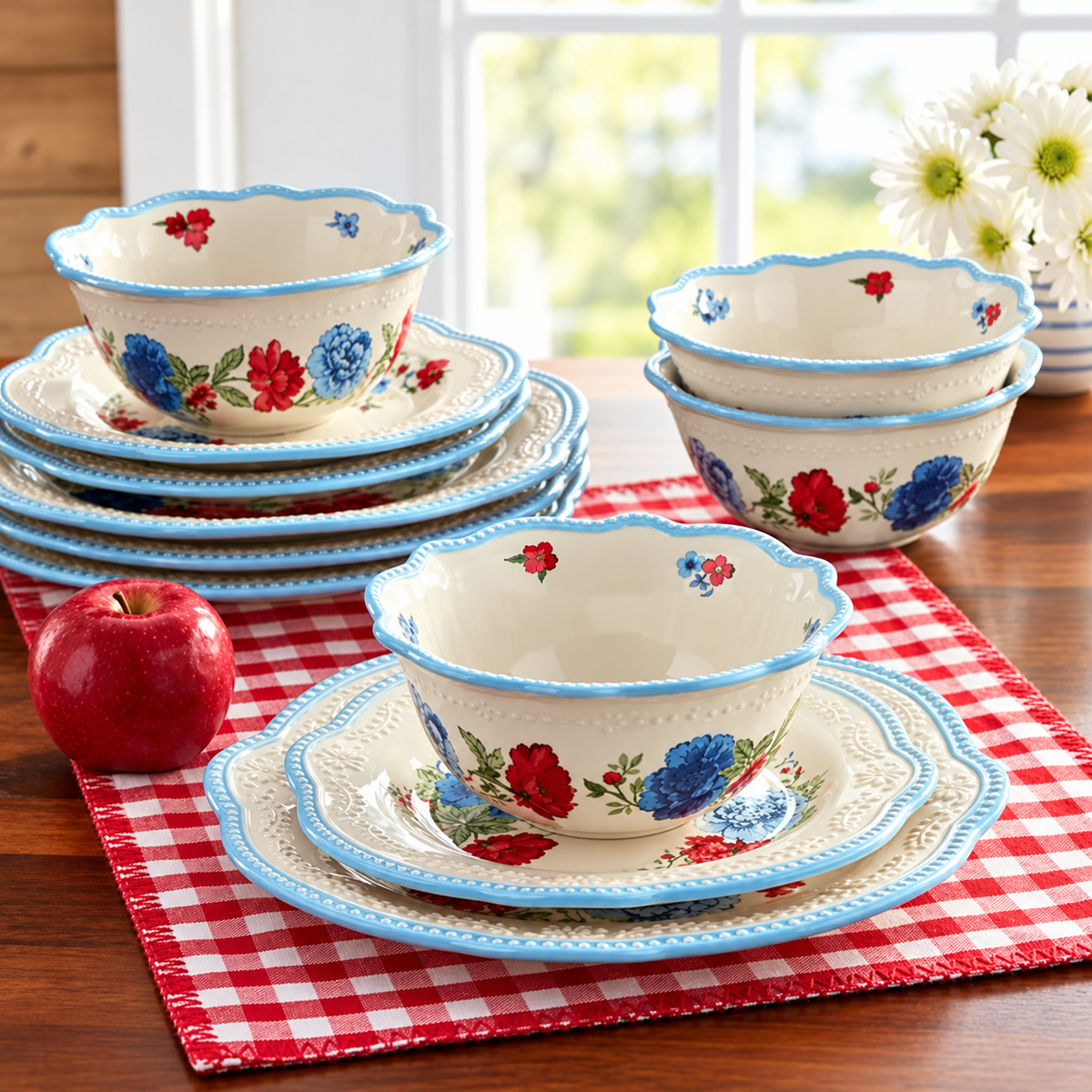 The Pioneer Woman Classic Charm 12-Piece Dinnerware Set