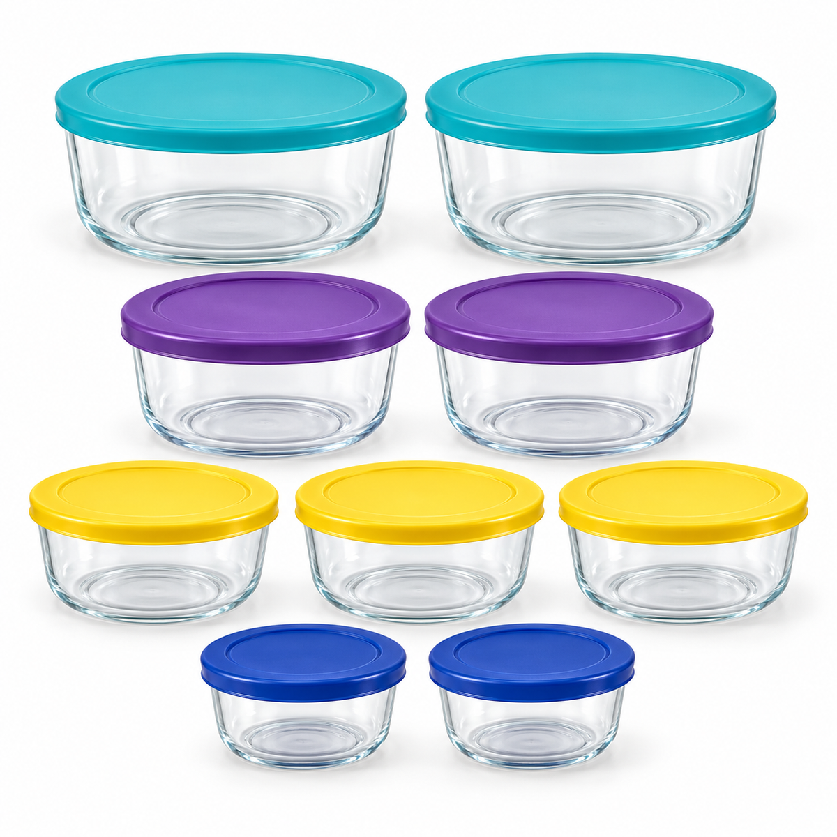 Pyrex Simply Store Limited Edition 18-Piece Round Glass Food Storage Set