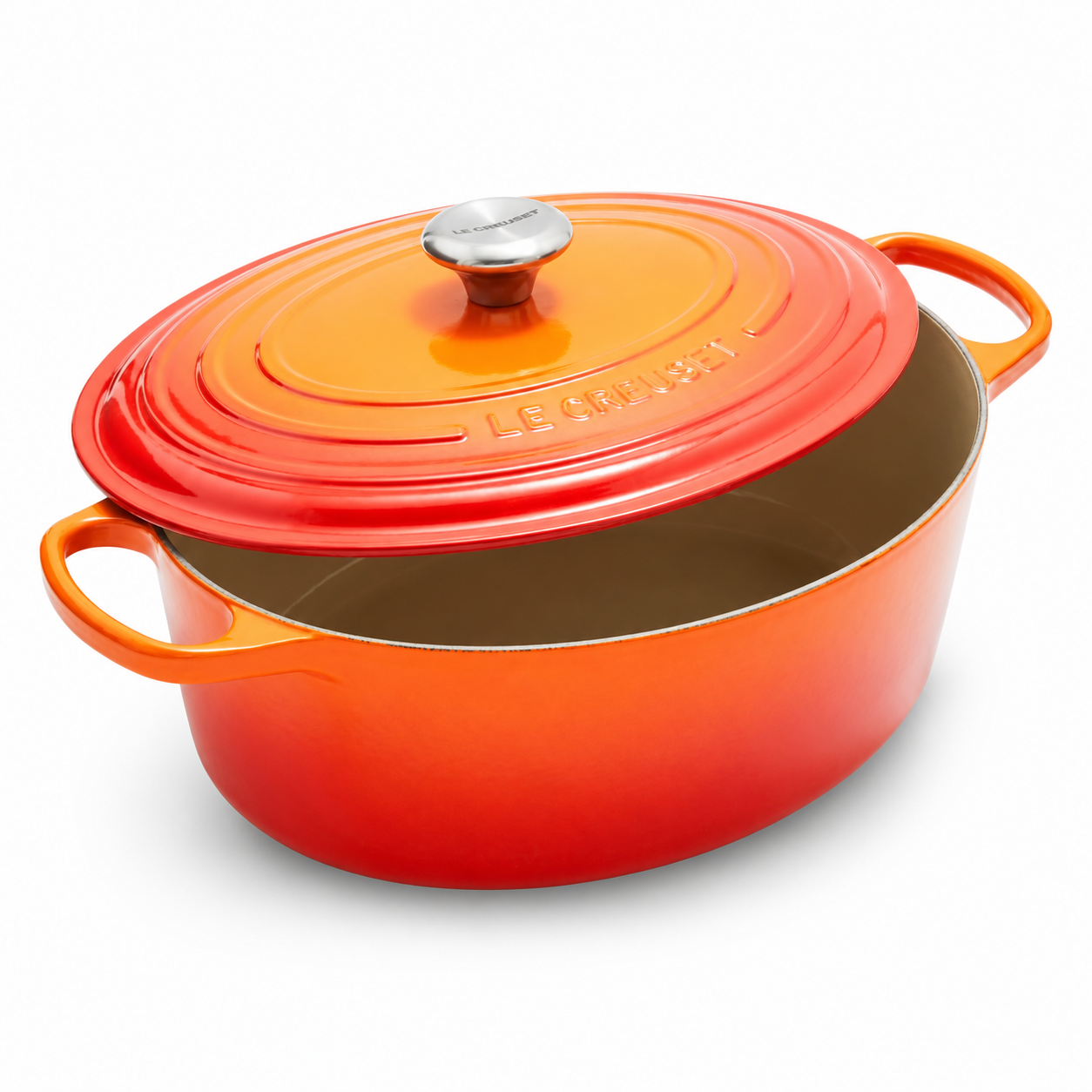 ULS SEA [READY STOCK] Clearance Le Creuset Signature Oval Casserole in Flame