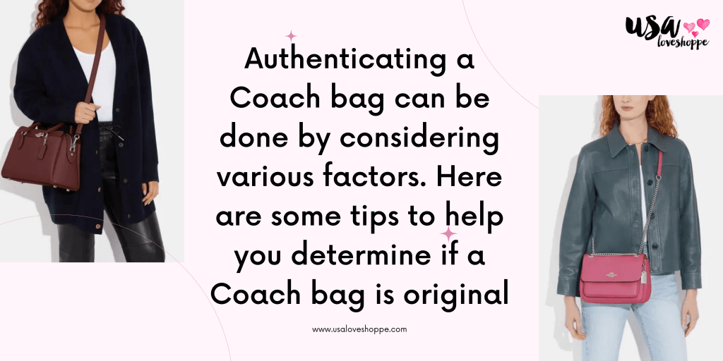 Authenticating a Coach bag can be done by considering various